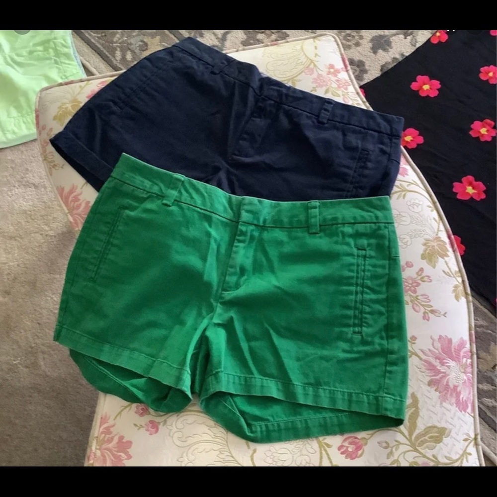 JCPenney shorts bundle of two pair green and blue size 8 cotton good shape